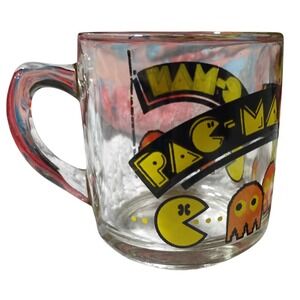 1982 Libbey Bally Midway Mfg Pac Man Glass Coffee Mug